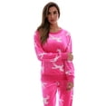 thumbnail image 4 of #FollowMe Womens Ultra-Soft Velour Jogger Pajama Set  Relaxing & Stylish Sleepwear (Fuchsia - Unicorn, 3X), 4 of 4