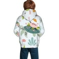 thumbnail image 6 of Kll Unisex Kids Boys Girls Hooded Pocket Pullover Hoodies-Turtle And Sea Life, 6 of 9