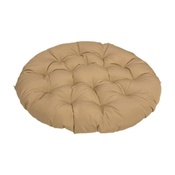 Cojín de asiento acolchado, cojín para silla colgante tipo huevo, cojín para silla de patio, elegante, versátil, diámetro 50 cm, para sofá Caqui