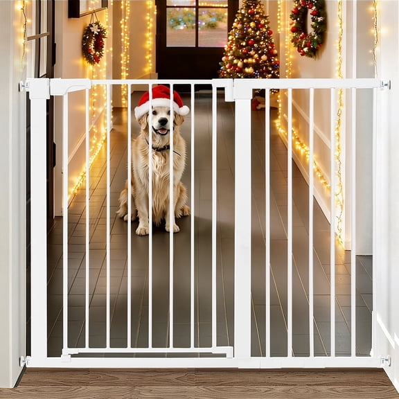 Baby Safety Gate, Extra Tall 36 inch ,Wide 29.5"to 48.8" Baby Gate for Stairs and Doorway,Gate for Ages 6 to 36 Months,White