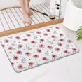 thumbnail image 4 of Pioneer Flower Floral Print Pattern Bathroom Rugs Mat, Non Slip Microfiber Bathroom Rug with Rubber Backing, Soft Mats for Bathroom Floor Tub Shower, 17"x27", 4 of 5