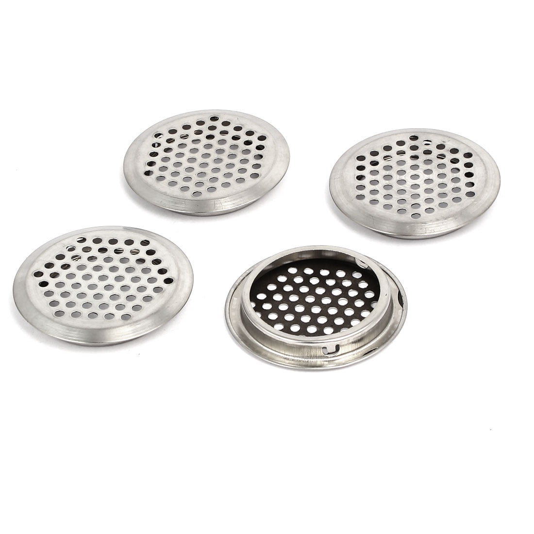 Carkio 53mm Stainless Steel Air Vent Louvers - 20 Pack, White, Perforated Mesh For Cabinet Ventilation