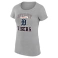 thumbnail image 2 of Women's G-III 4Her by Carl Banks Heather Gray Detroit Tigers Super-Slim Fit Lightweight Team Logo Graphic T-Shirt, 2 of 5