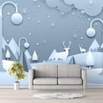 thumbnail image 2 of Idea4wall 6pcs Snowflakes Peel and Stick Wallpaper Removable Wall Murals Large Wall Stickers for Home Decoration, 100"x24", 2 of 4