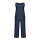 thumbnail image 4 of Conjunto de pantalones y tops de camisa sin mangas con cuello redondo liso para mujer Wmkox8yi  bvn3739, 4 of 8