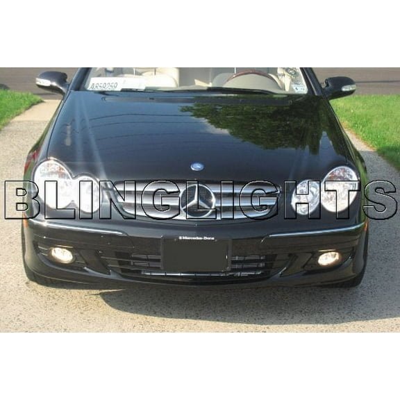 2006 2007 2008 Mercedes-Benz CLK350 Blue LED Fog Lights Driving Lamps Foglamps Kit CLK 350