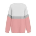 thumbnail image 5 of Dwellite Oversized Crewneck Sweatshirt Women Cute Plain Fleece Pullover Sweatshirts No Hood Casual Fall Long Sleeve Tops with Pocket Hot Pink XL, 5 of 5