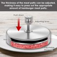 thumbnail image 4 of Classic Kitchen Accessories, Stainless Hamburger Patty Maker Non Stick Patty Burger Adjustable Thickness Creating Ideal Hamburger Patties Burger Maker for Kitchen BBQ Grill, 4 of 8