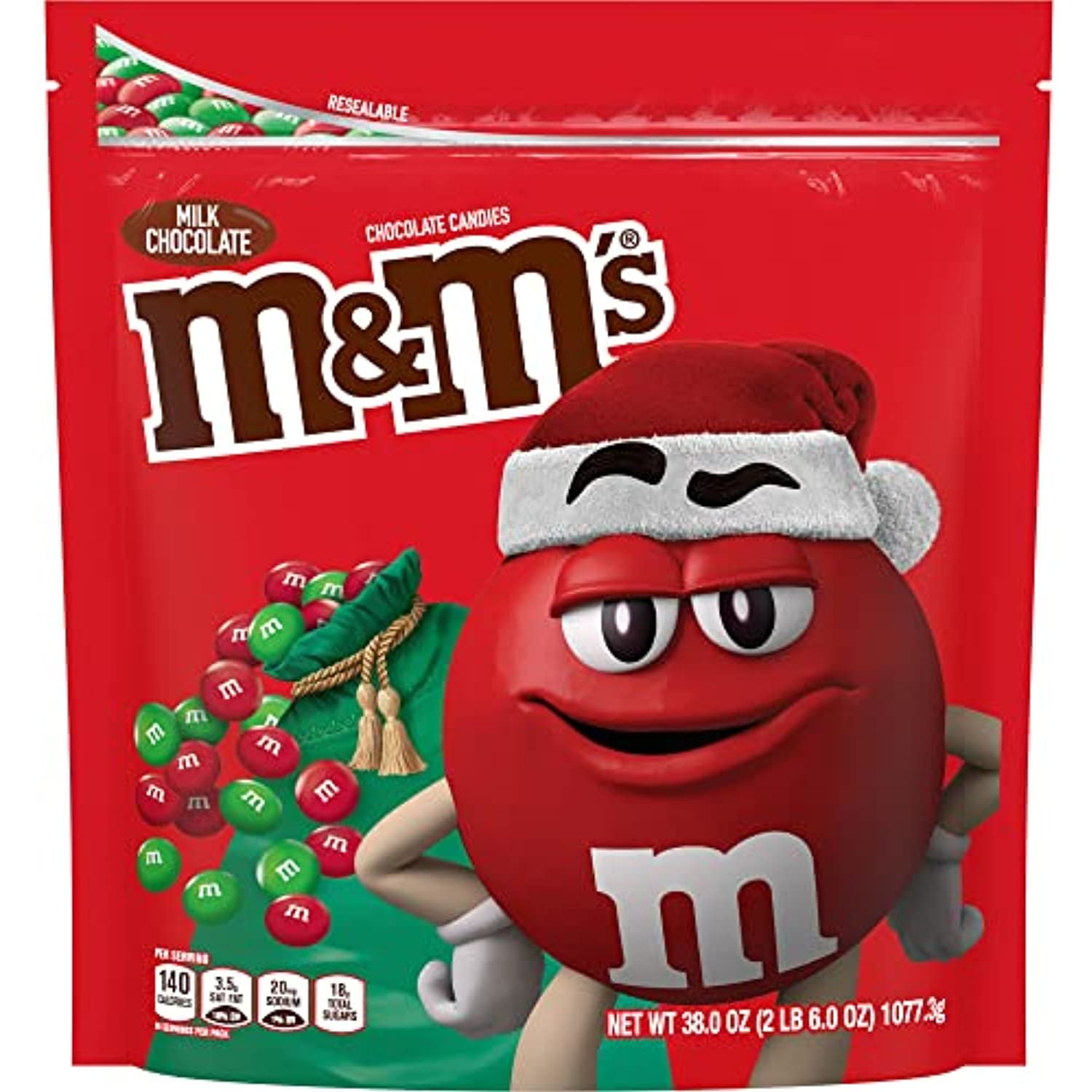  M&M'S Milk Chocolate Candy, Super Bowl Chocolates Party Size,  38 oz Bag : M&M'S: Grocery & Gourmet Food