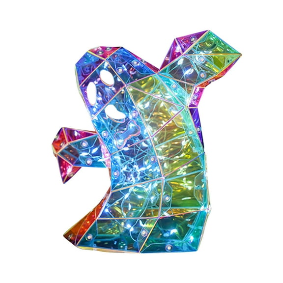 Yibooy Prismatic Iridescent Spooky Ghost Halloween Decor Gorgeous Shining LED Light