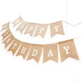 thumbnail image 4 of Bearachild Decoración blanca para fiesta de feliz cumpleaños, accesorios de arpillera elegantes, pancarta reutilizable, cumpleaños de arpillera Kits de decoración para fiestas, 4 of 6