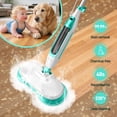 thumbnail image 5 of Angtra Scrubbing Steam Mop with Rotating Mop Pads, All-in-One Hard Floor Cleaner with LED Headlights & Swivel Steering, 5 of 10