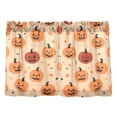 thumbnail image 7 of Yayeee Kitchen Curtains Light Filtering 27"x36" Rod Pocket Short Cafe Window Panel, Colorful Halloween Pumpkin Pattern, 7 of 7