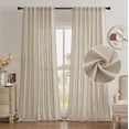 thumbnail image 1 of EcoNesxp Rideaux Filtrant la Lumière beige Lot de 2 pour Salon Style Ferme Chambre texture d'Intimité Rideaux en Lin Semi-Transparents Paquet, 1 of 5