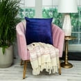 thumbnail image 2 of Parkland Collection Topaz 20x20" Solid Fabric Throw Pillow in Royal Blue, 2 of 6