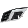 thumbnail image 3 of Fog Light Trim Compatible with 2013-2017 Chevrolet Traverse Front, Left Driver Black and Chrome, 3 of 5