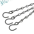 thumbnail image 6 of Uxcell 33cm Extension Link S Hooks Adjustable 3 Point Holders Hanging Chain Black 2 Pack, 6 of 7