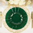 thumbnail image 6 of Balsa Circle 10 Hunter Green 11" Round Disposable Salad Dinner Plastic Plates Gold Wavy Trim Wedding Party Tableware, 6 of 8