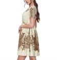 thumbnail image 2 of Easygdp New York para Vestido Transpirable de Mujer, Vestido Suelto de Manga Corta con Pliegues y Bolsillos para el Verano, 2 of 6