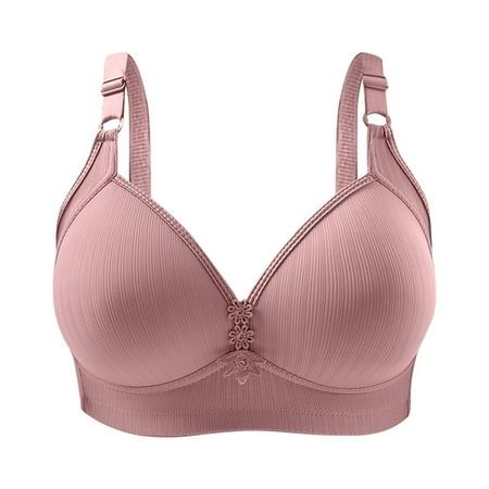 Fesfesfes Bras for Women Wireless Ladies Solid Color Comfortable Bra Underwear Bras Strapless Bra