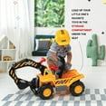 thumbnail image 4 of CIPACHO Tractors for Kids Ride On Excavator, Toddler Tractor Truck, Digger Bulldozer with Music and Helmet, Rocks, 4 of 9