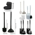 thumbnail image 3 of Clearance! Eeatig Bathroom Products Silicone Toilet Plunger Toilet Cleaner Brush Household Toilet Cleaner Brush. Toilet Cleaning Toilet Plunger and Bowl Brush Combination Household Essentials Black, 3 of 6