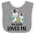 thumbnail image 3 of Inktastic Zebra My Bubbe Loves Me Boys or Girls Baby Bib, 3 of 4