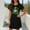 Black, variant on Moo Moos for Women Nightgowns Cute Short Sleeve St Patrick's Day Nightwear Irish St Paddys Day Short Shamrock Print Womens Nightgown L