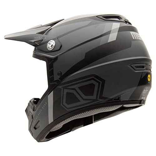 MSR Mav4 w/MIPS Dirt Bike Motocross Helmet Motorcycle (Medium, Blackout Inertia)