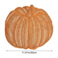 thumbnail image 3 of geerera Fall Pumpkin Lace Doily, Orange Harvest Decorative Placemat with Pumpkin Design, Rustic Table Accent for Vases, Candles & Thanksgiving Home, 11.8", 3 of 6