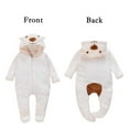 thumbnail image 3 of Newborn Bear Warmer Snowsuit Cotton Fleece Hooded Romper Jumpsuit Winter Outwear Pajamas for Baby Girls Boys, 3 of 7