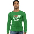 thumbnail image 2 of Go All Out Breaking News I Don't Care Funny Sarcastic Humor Long Sleeve T-Shirt Mens, 2 of 4