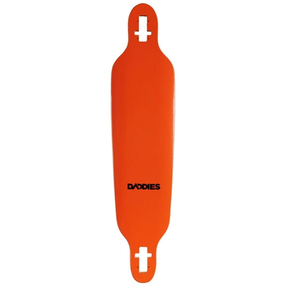 Daddies Logo Drop-Thru Longboard Deck - Orange