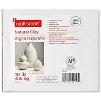 10lb White Natural Air-Dry Clay by Craft Smart - Non-Toxic Clay for Hand Modeling, Sculpting, Pottery - Bulk 4 Pack