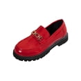 thumbnail image 2 of ZACPNCV Womens Plus Size Retro Loafers Round Toe Platform Low Heel Comfort Casual Shoes, 2 of 9