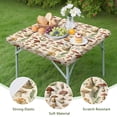 thumbnail image 4 of Colorful Mushroom Botanical Beige Pattern Square Fitted Tablecloth with Elastic Edge,Square Table Cover,Washable Elastic Table Cover for Home Kitchen Party Decor 34"x34", 4 of 6