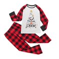 thumbnail image 4 of Pyjamas de Noël Famille Pyjamas Assortis Famille Hiver Chauds Douillets Imprimé Tenue Décontractée pour Maman et Enfants Ensemble de Pyjama de Noël Sensation Flocon de Neige pour Ensemble Rouge 2-3 Ans, 4 of 5