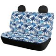 thumbnail image 2 of CHAQLIN Watercolor Blue Palm Tree & Geometric Pattern Stretch Auto Seat Cushions for Car Interior Automotive, Soft Back Seat Protectors Durable Car Rear Cushion Covers, 2 of 4