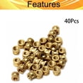 thumbnail image 4 of HUGFEGWE M3x4mm Female Thread Knurled Nuts,Hx5mm OD Brass Threaded Insert Embedment Nuts Hydraulic Welded Joint Injection Molding Assortment Kit for 3D Printing Injection Molding 40PCS CJB91-25036, 4 of 7