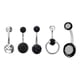thumbnail image 4 of 5x piercing para el ombligo, 10 mm, corto, acero inoxidable, moderno, Negro, 4 of 9