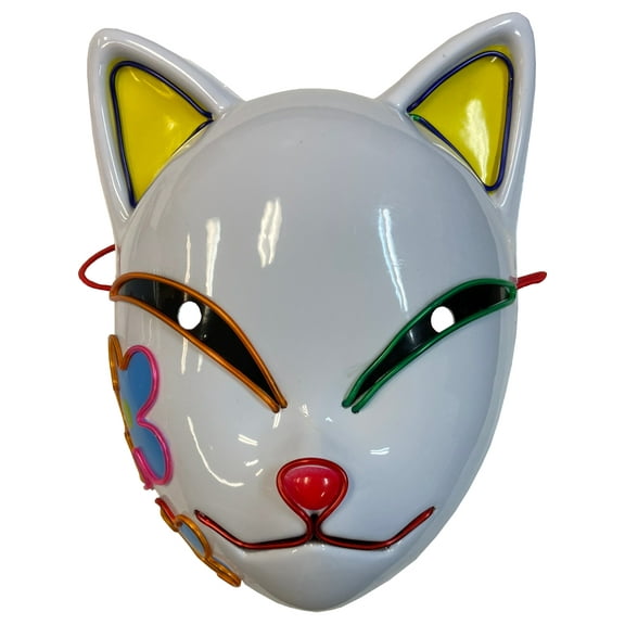 Studio Halloween Light Up Anime Flower Cat Mask Costume Accessory