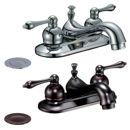 - FREUER Per Sempre Collection: Centerset Bathroom Sink Faucet - Multiple Finishes Available