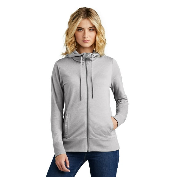 District Women's Featherweight French Terry Full-Zip Hoodie DT673