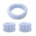 thumbnail image 5 of Face Wash Headband Wristband Set SPA Headband Makeup Headband Facial Wrist Cuffs Blue, 5 of 7