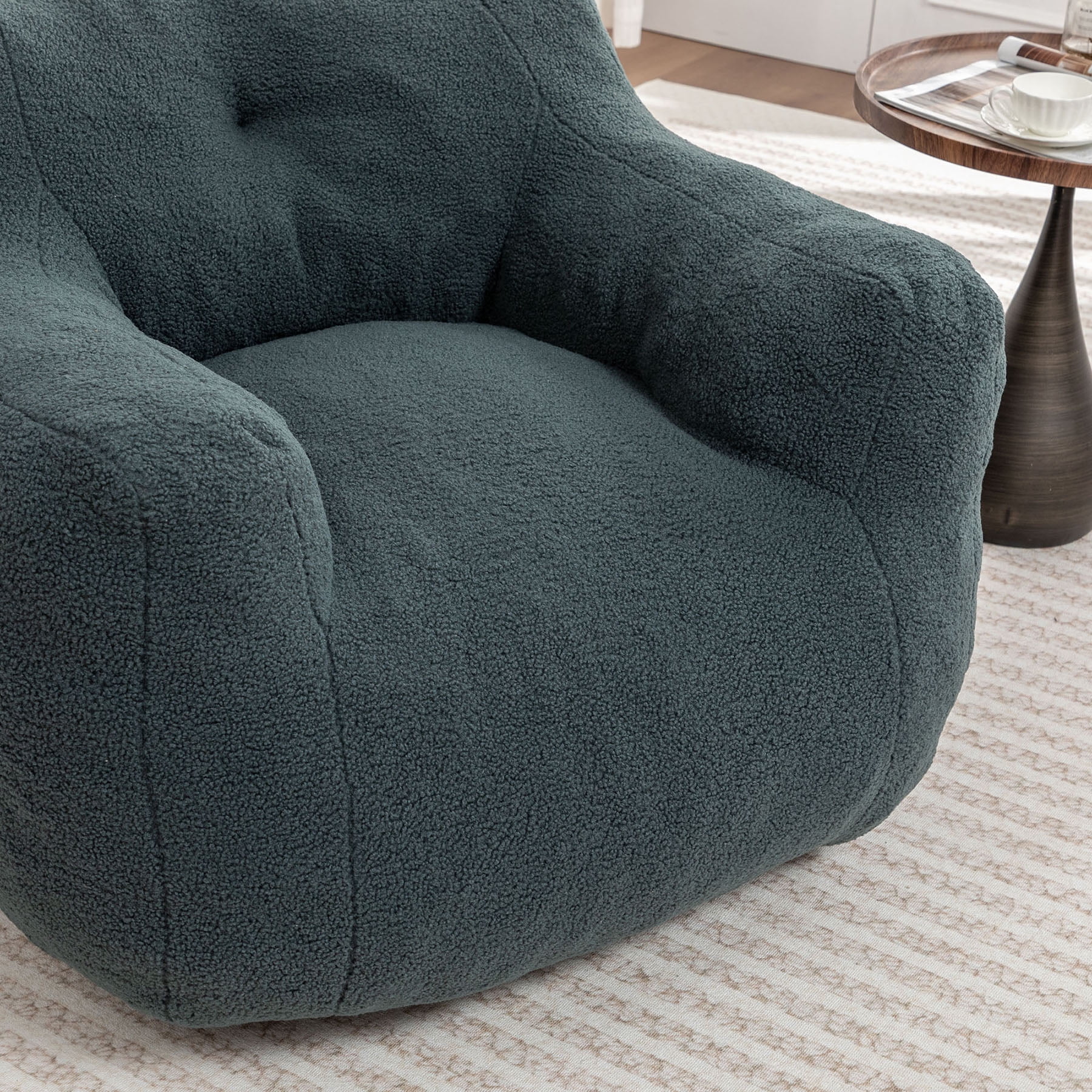 S-HOME Plush Bean Bag Chair with Comfy Armrests Perfect for Adults Featuring High-Density Foam for Reading or Lounging