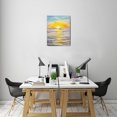 thumbnail image 7 of Vibrant Seashore Art - 12x16inch Modern Abstract Canvas Print with Blue Ocean and Coastal Sunset & Sunrise for Bathroom, 7 of 7