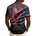 thumbnail image 6 of Hogleaql Independence Day Shirts for Men 4th Of July American Flag Graphic Short Sleeve Patriotic Shirt Collared Button Down Fashion Summer Beach Casual Shirts for Men Wine 3XL, 6 of 6
