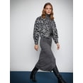 thumbnail image 2 of High Slitted Draped Midi Skirt, 2 of 5