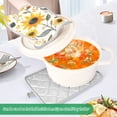 thumbnail image 3 of Yayeee Pot Holders Kitchen Heat Resistant with Pocket 7"x9.8" Cotton Oven Cooking Hot Pads, White Watercolor Sunflowers, 3 of 7