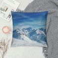 thumbnail image 2 of Orinice Mountains Snow Skiing Graphic Decorative Cushion Throw Pillow Cover Winter Aesthetic Home Decor 1PC 18x18in, 2 of 5